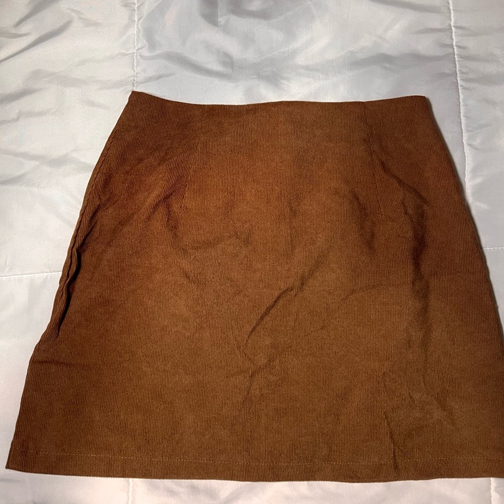 SHEIN Brown Tan Mini Pencil Skirt Casual